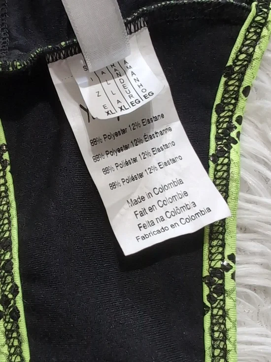 Yandy Neon Green Underboob Cutout Snakeskin Bikini Top Size XL - Picture 8 of 11